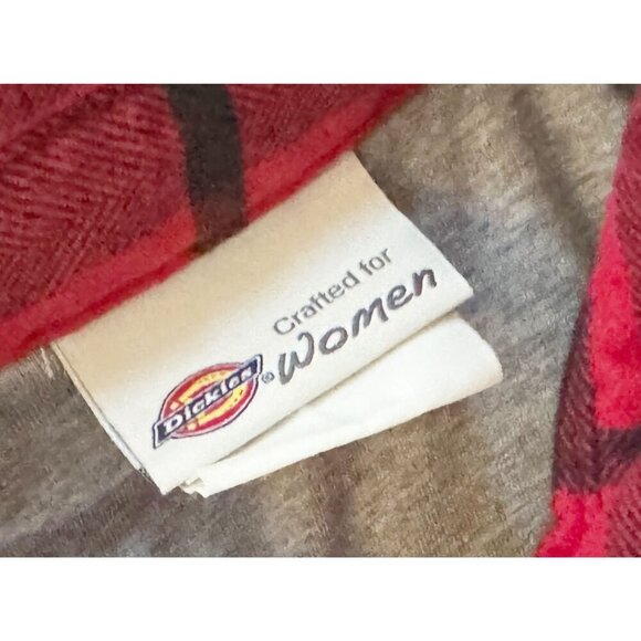 DICKIES Quilted Flannel Shirt Jacket Shacket Full Snap Button Size Sm NEW NWT - Picture 4 of 8